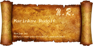 Marinkov Rudolf névjegykártya